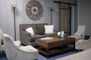Room with reclaimed barnwood