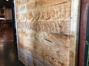 Figured Maple Wall Paneling at Ramen Song Restaurant