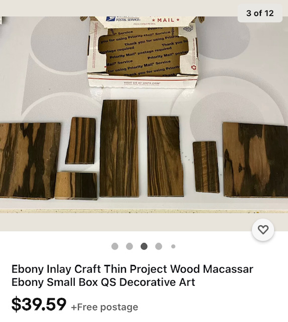 Ebony model making wood scale